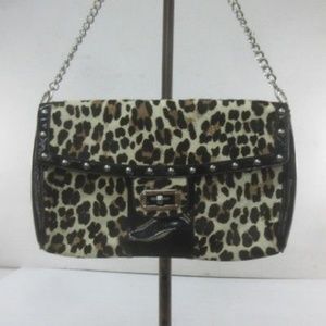 White House Black Market Leopard Handbag